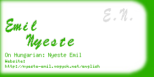 emil nyeste business card